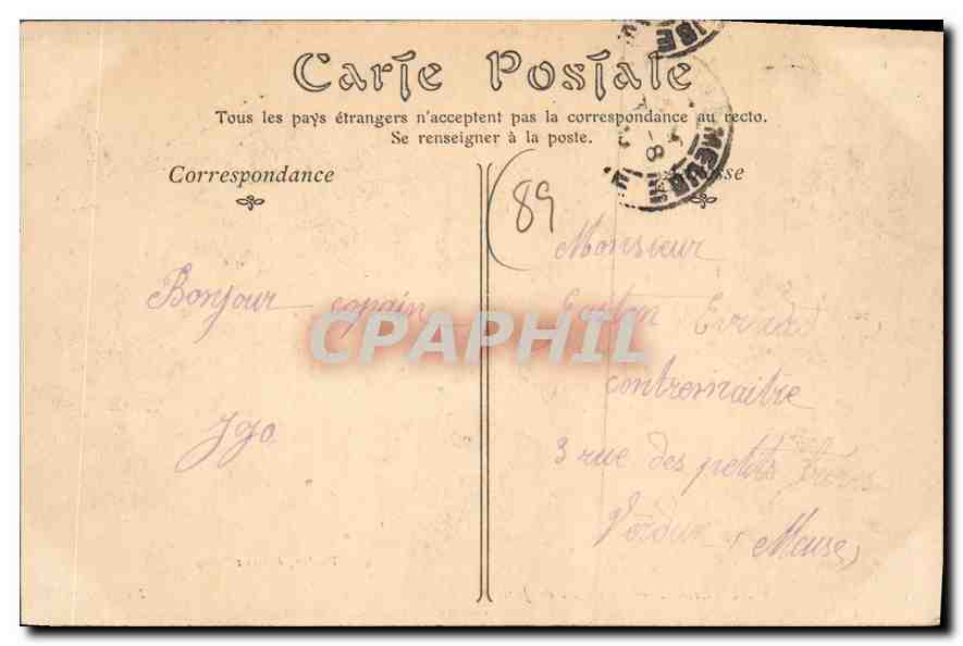 Auxerre — Le Palais de Justice — Toulout, éditeur — Verso