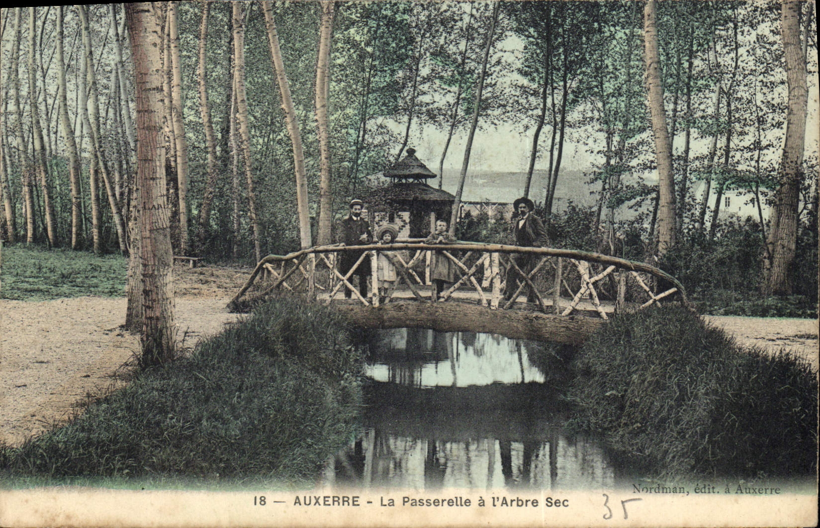 Auxerre - La Passerelle à l'Arbre Sec — Nordman, édit. à Auxerre, n°18 - Recto