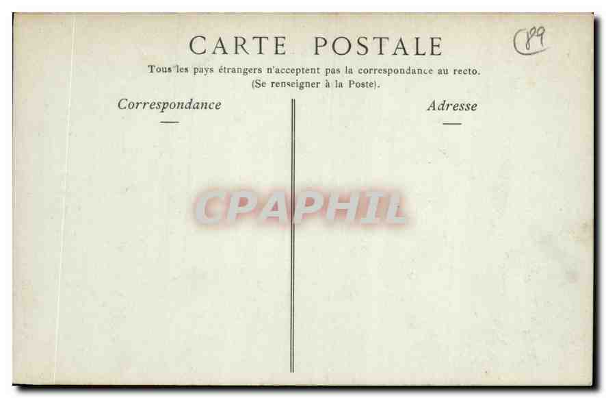 CPA Auxerre Statue de Paul Bert  — Verso