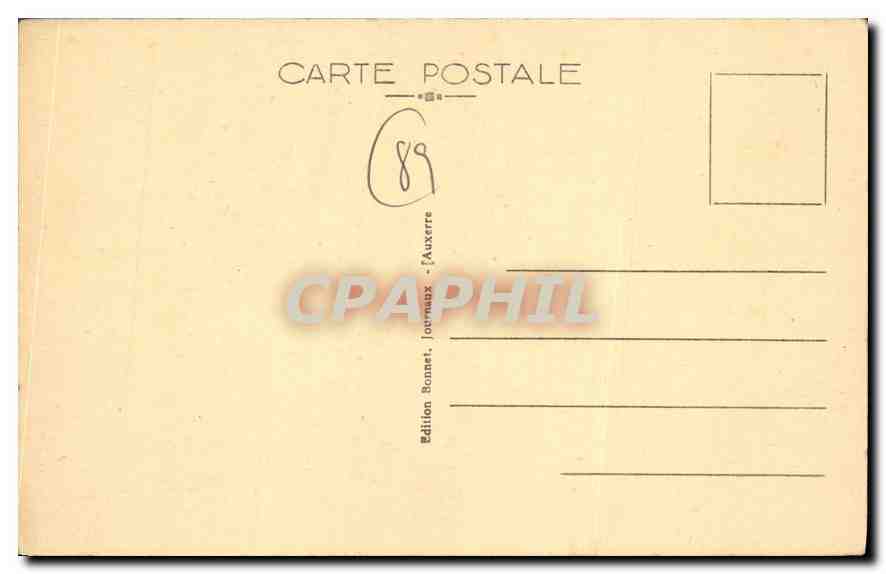 CPA Auxerre la Statue de Paul Bert et la Cathedrale  — Verso