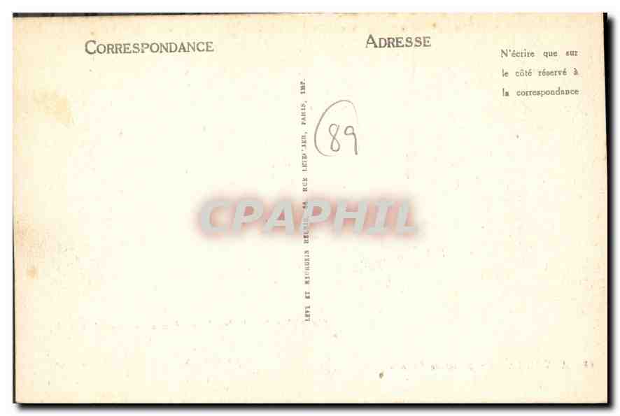 Auxerre — L'Hôtel de Ville — LL — Verso