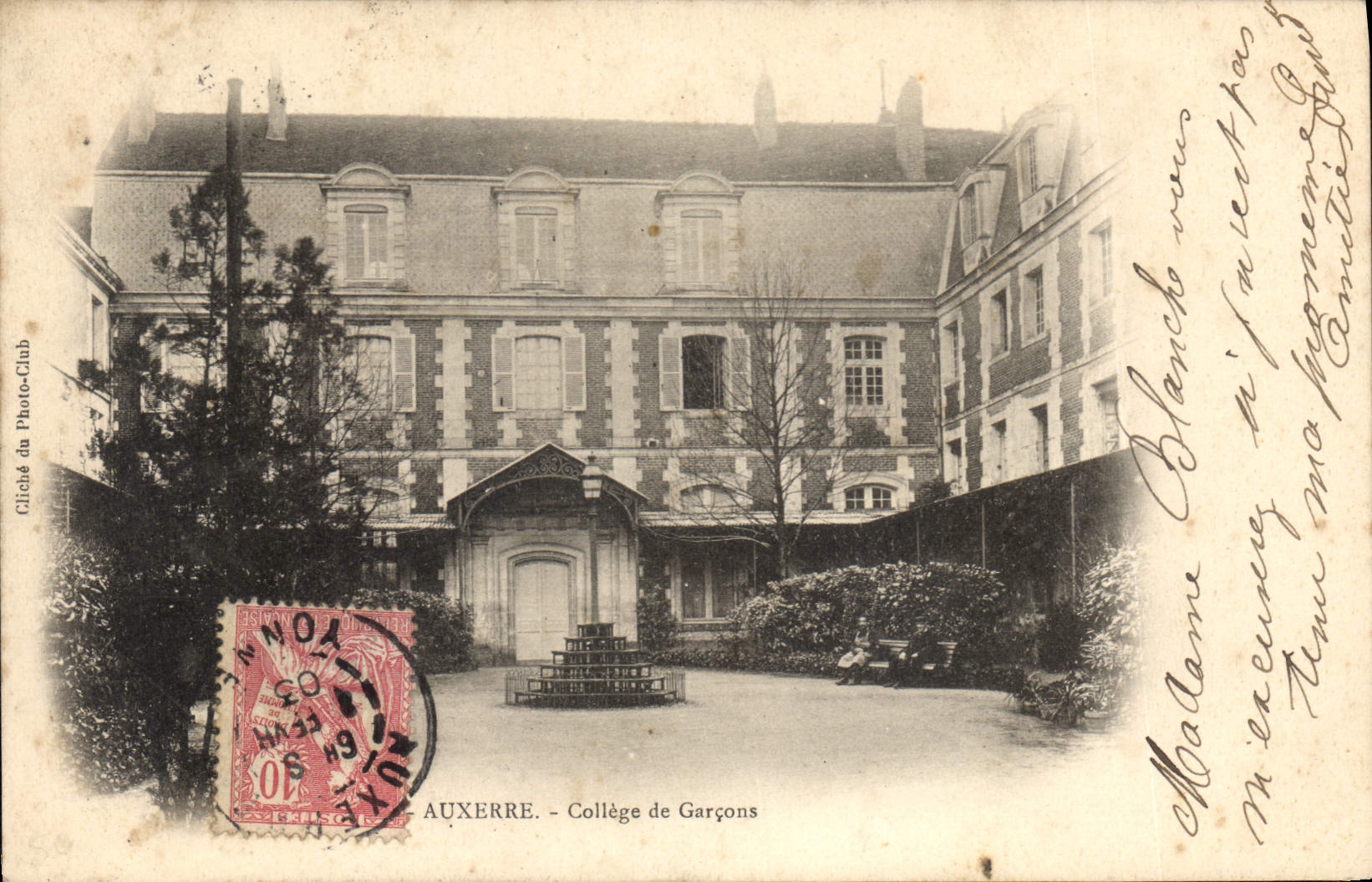 Auxerre - Collège de Garçons — Cliché du Photo-Club