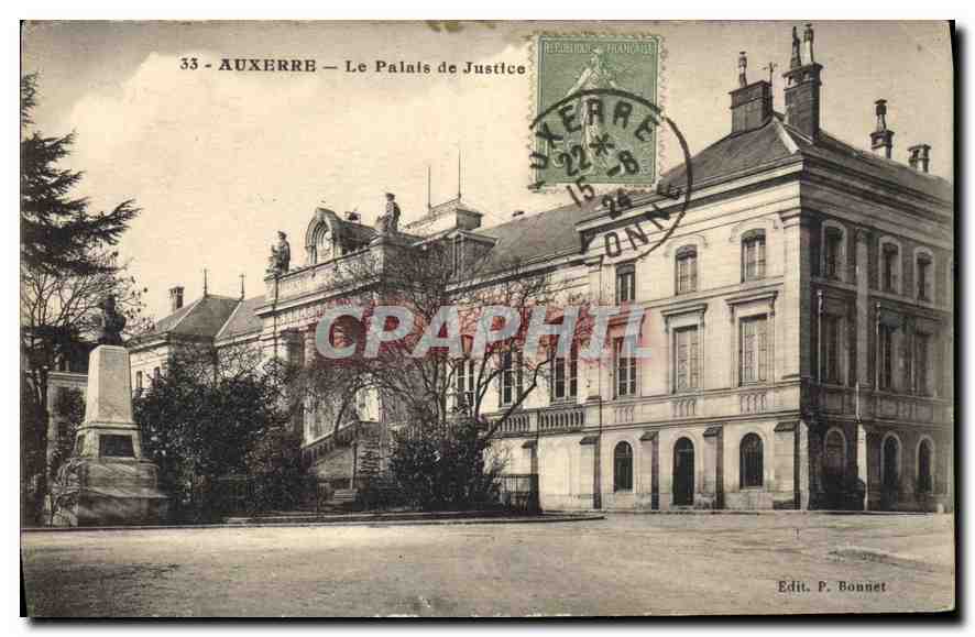 CPA Auxerre le Palais de Justice 