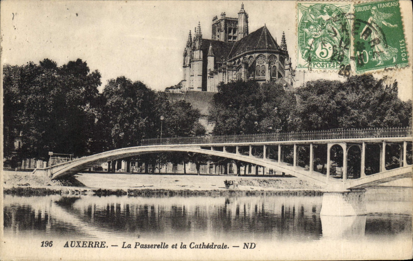Auxerre — Die Brücke und die Kathedrale — ND