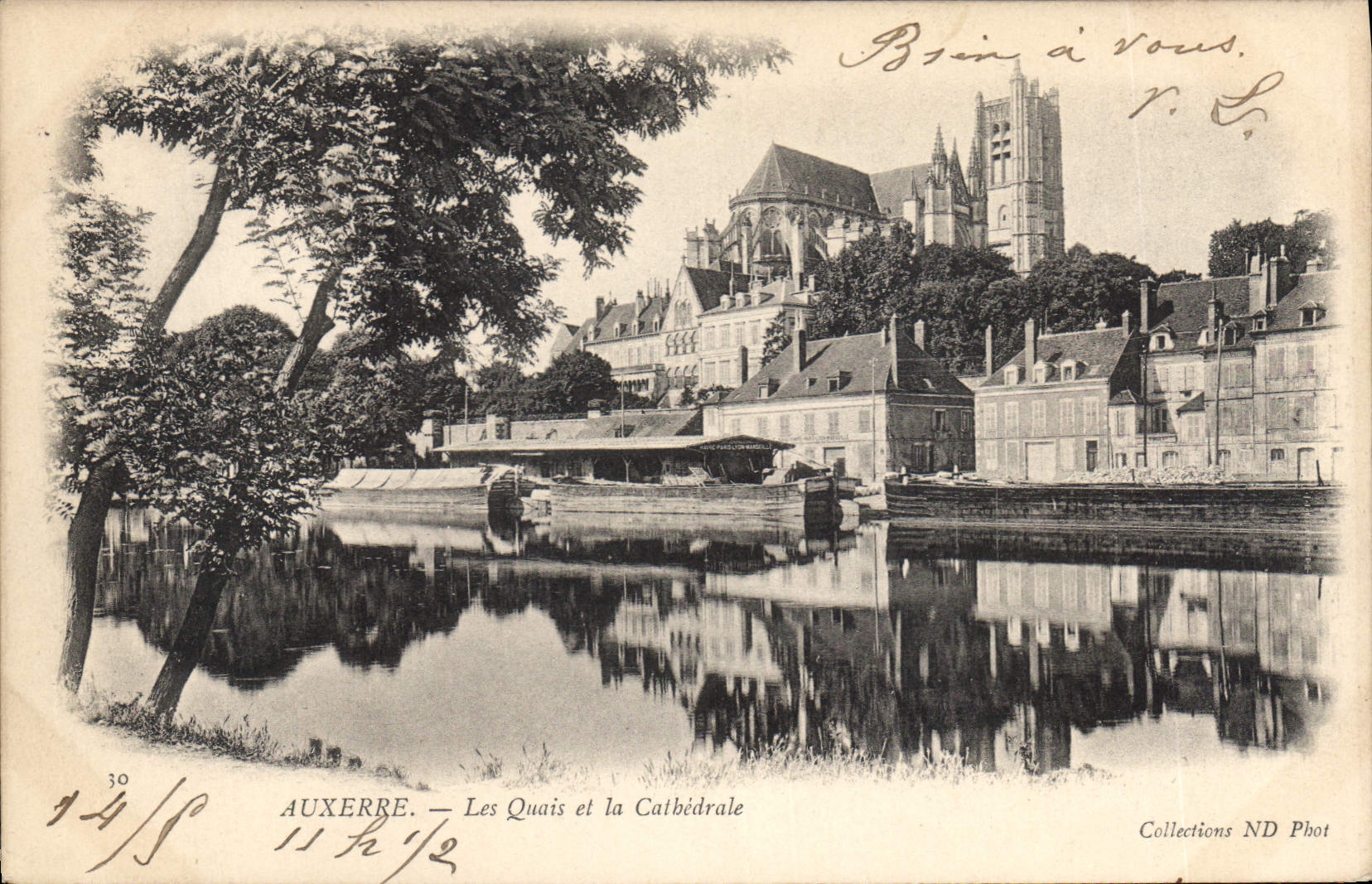 Auxerre — Les Quais et la Cathédrale — Collections ND Phot