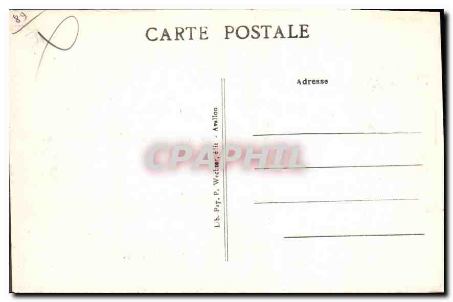 Avallon — Vue générale prise des Chaumes — Lib. P. P. Wecter, édit. Avallon — Reverso