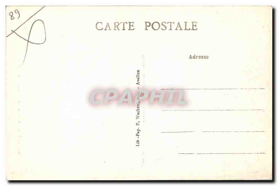 CPA Avallon un coin du Moyen Age  — Rückseite