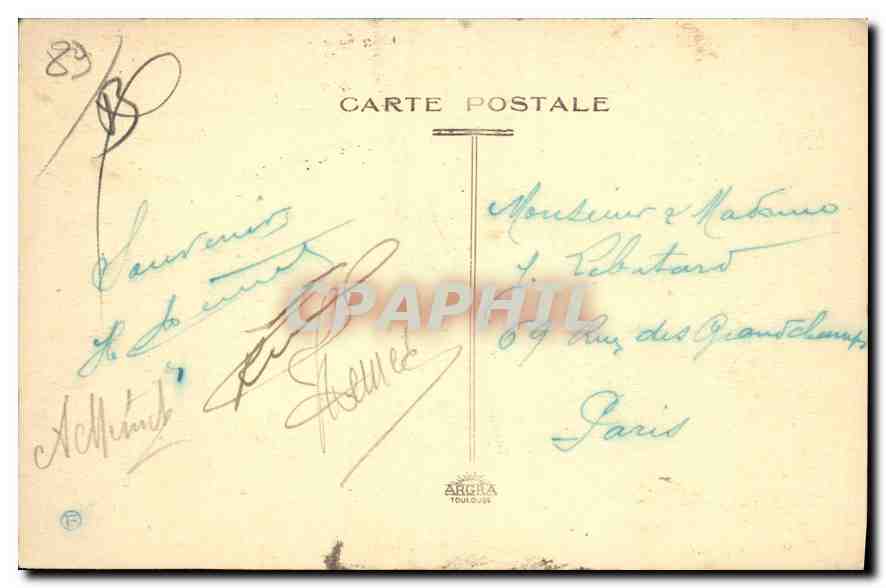 Avallon — Vue sur les Terreaux de la Petite Porte — Éditions Salino n°64 — Rückseite