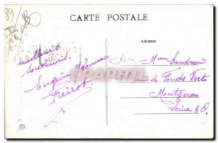 CPA Avallon Terrasses de la Petite Porte  — Rückseite