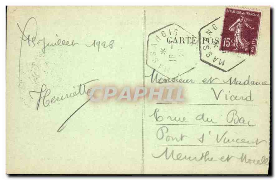 CPA Avallon Portail de St Lazare Tour de l'Horloge et maison du XV siecle  — Rückseite