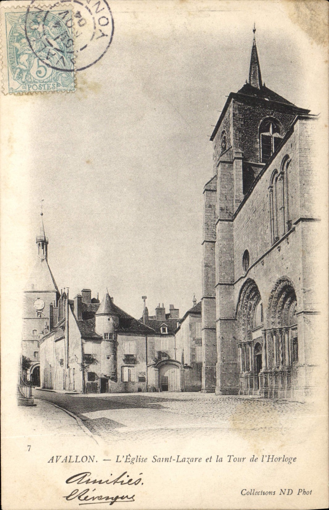 Avallon — L'Église Saint-Lazare et la Tour de l'Horloge — Collections ND Phot