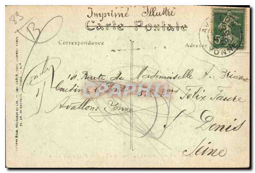 Avallon — Vue prise des Terreaux de la Petite Porte — JND HOT, n°248 — Reverso