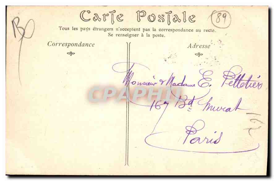CPA Avallon Vue sur Cousin le Pont prise des Promenades  — Rückseite