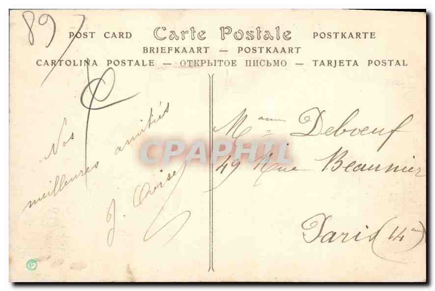 CPA Avallon Vue prise des Terreaux de la petite Porte  — Rückseite