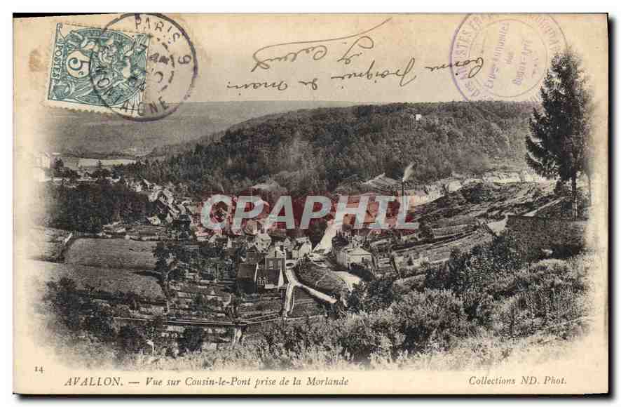 Avallon — Vue sur Cousin-le-Pont prise de la Morlande — Collections ND. Phot.