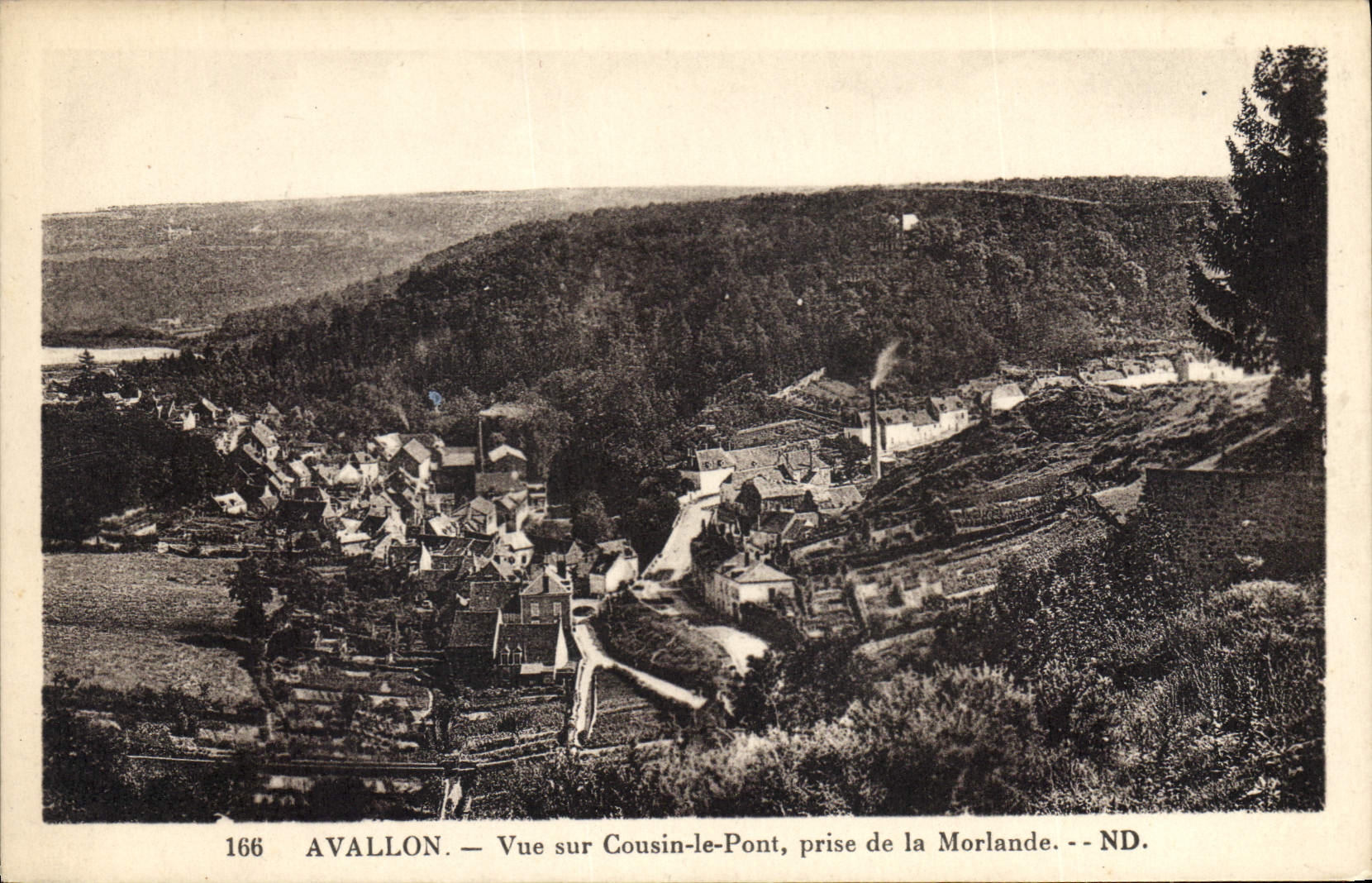 Avallon — Ansicht von Cousin-le-Pont, aufgenommen von der Morlande — ND. — N° 166