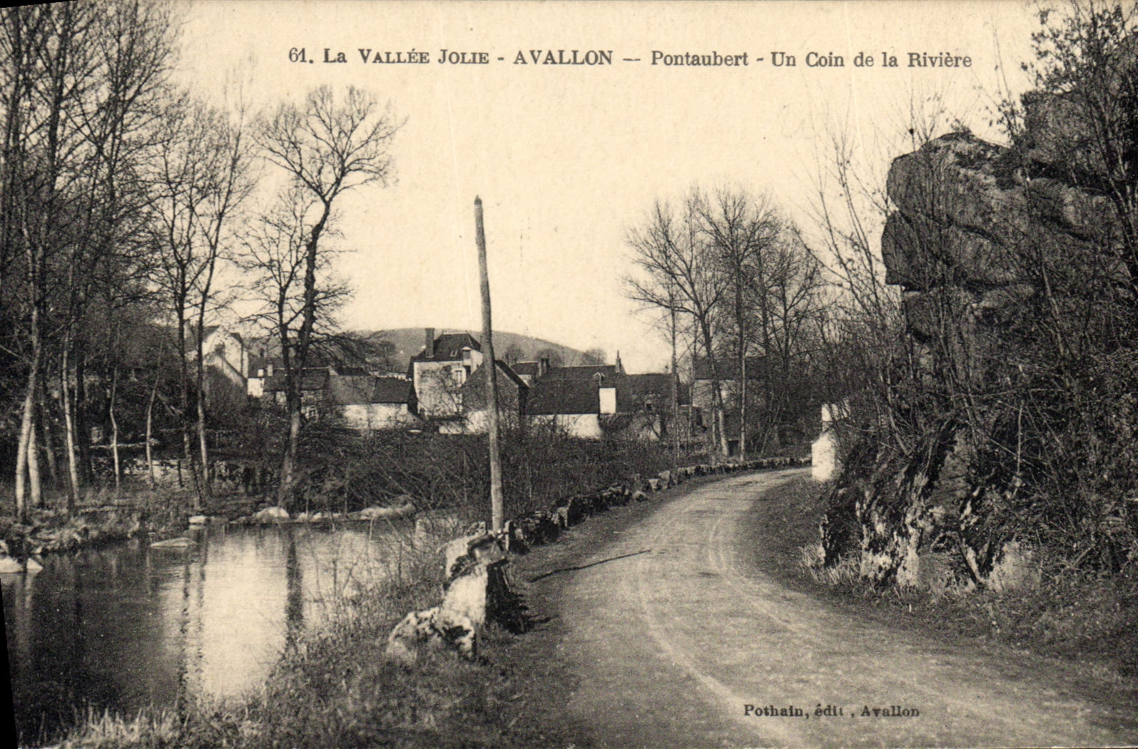La Vallée Jolie - Avallon -- Pontaubert - Un Coin de la Rivière — Pothain, édit. Avallon