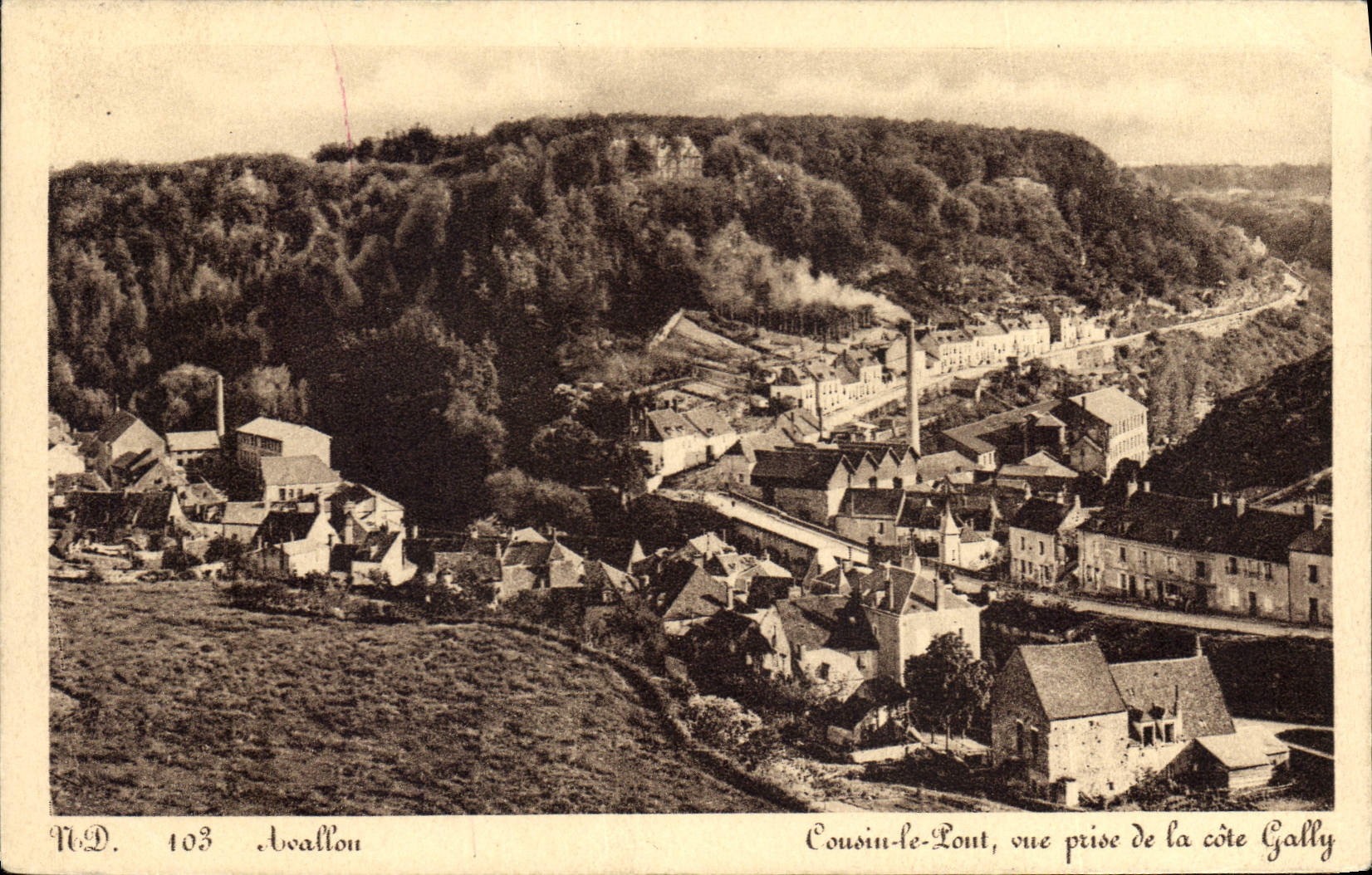 Cousin-le-Lount, vue prise de la côte Gally — Avallou, N.D. 103