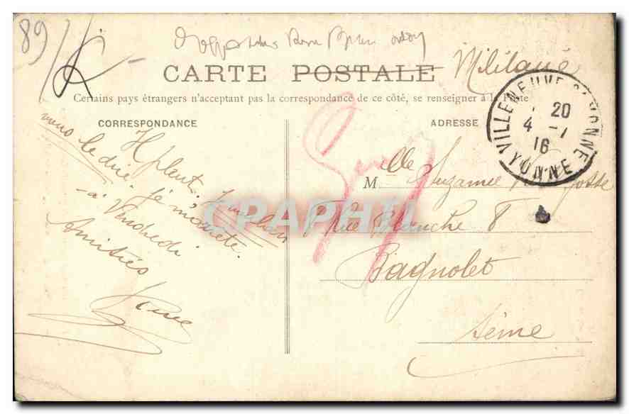 Villeneuve-sur-Yonne — Porte de Joigny, XIIIe siècle (côté intérieur) — Collection P. E. S. — Reverso