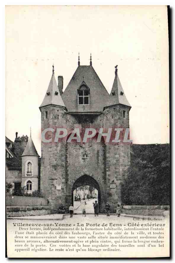 Villeneuve-sur-Yonne — La Porte de Sens — Lado exterior — Col. de D. Sens