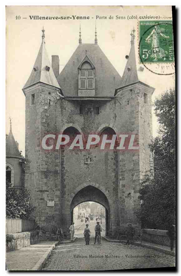 Villeneuve-sur-Yonne - Puerta de Sens (lado exterior) — Edición Maurice Mathieu