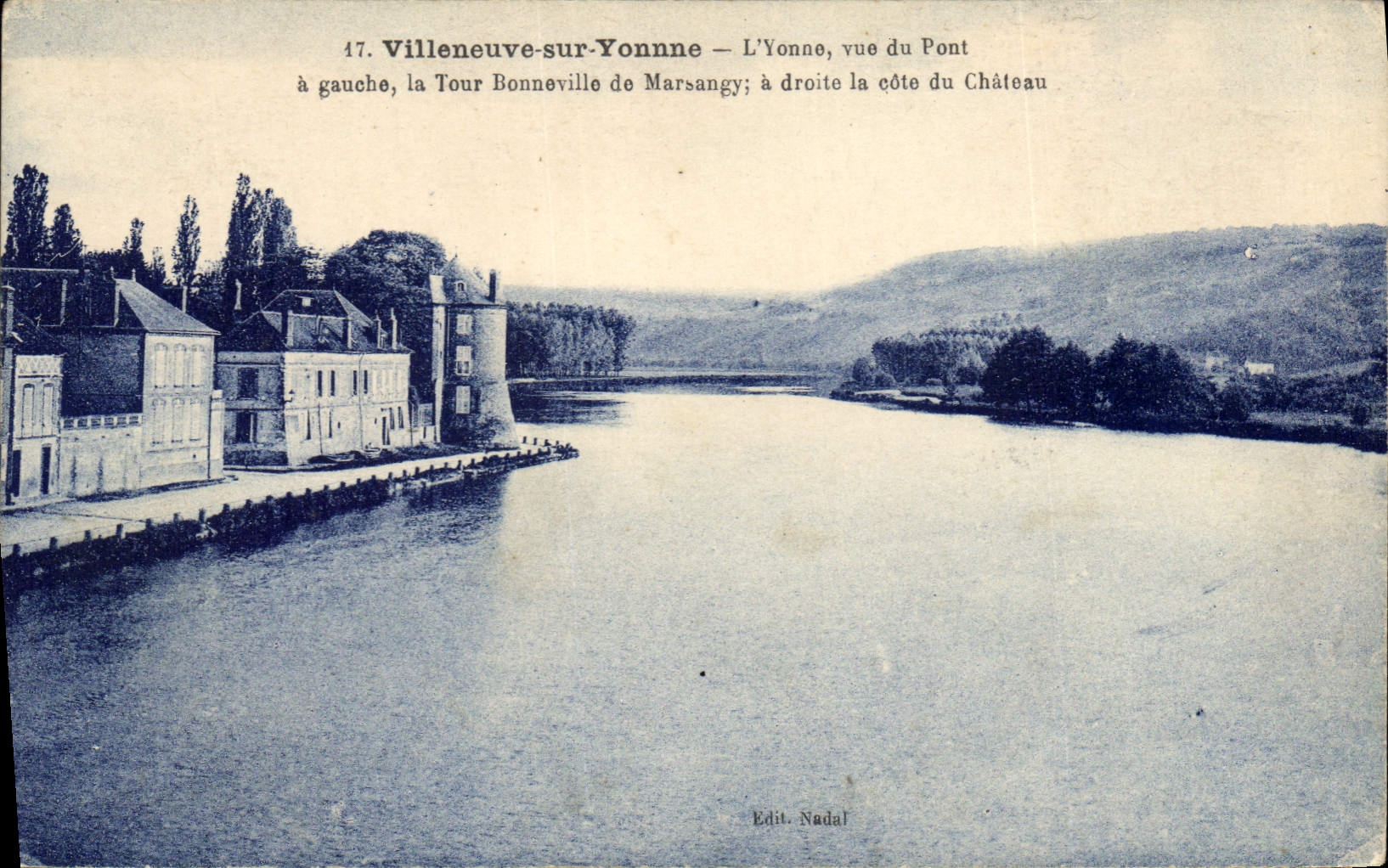 Villeneuve-sur-Yonne — Die Yonne von der Brücke aus — Edit. Nadal