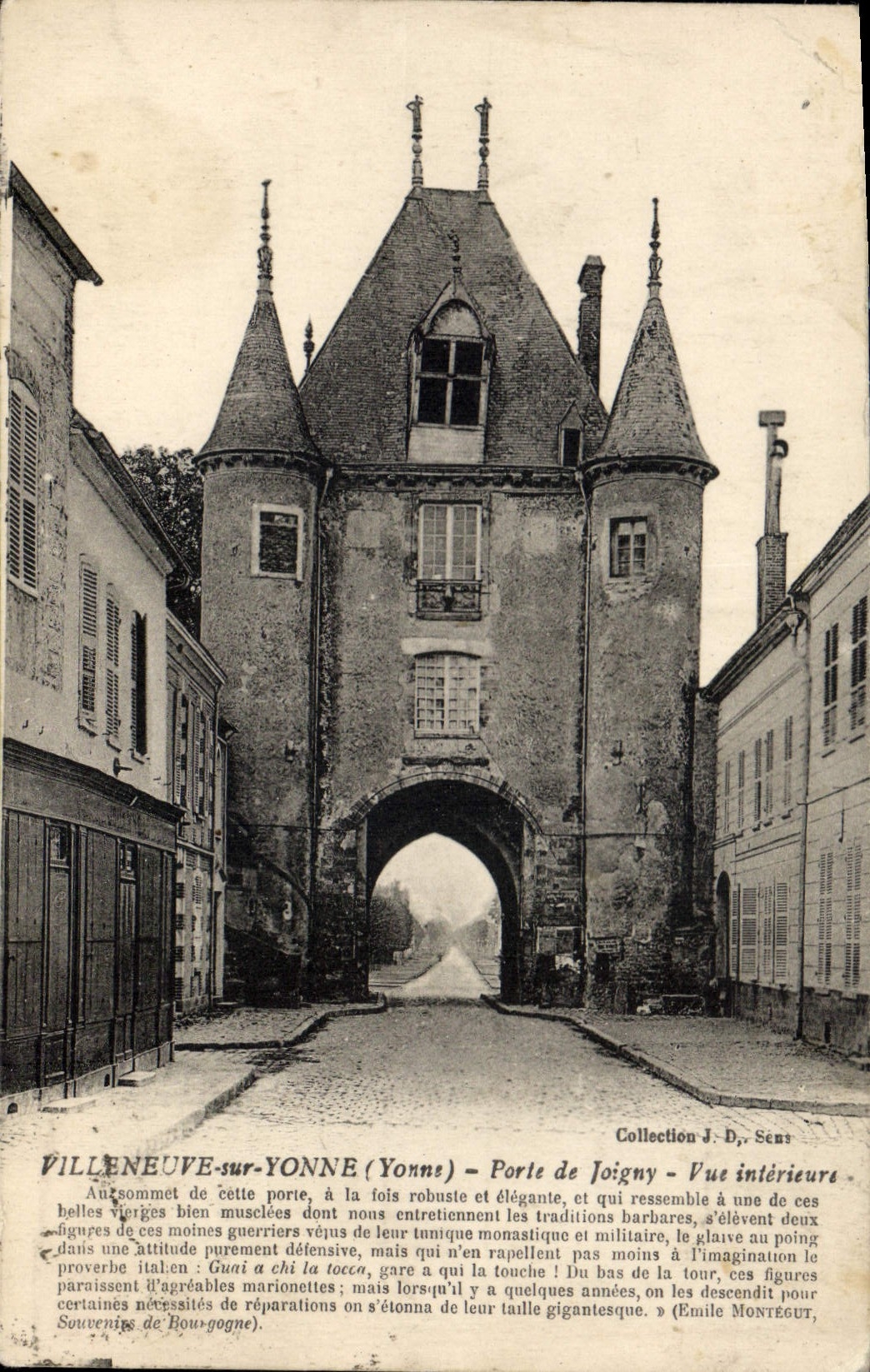 Villeneuve-sur-Yonne - Porte de Joigny - Vue intérieure — Collection J.-D., Sens