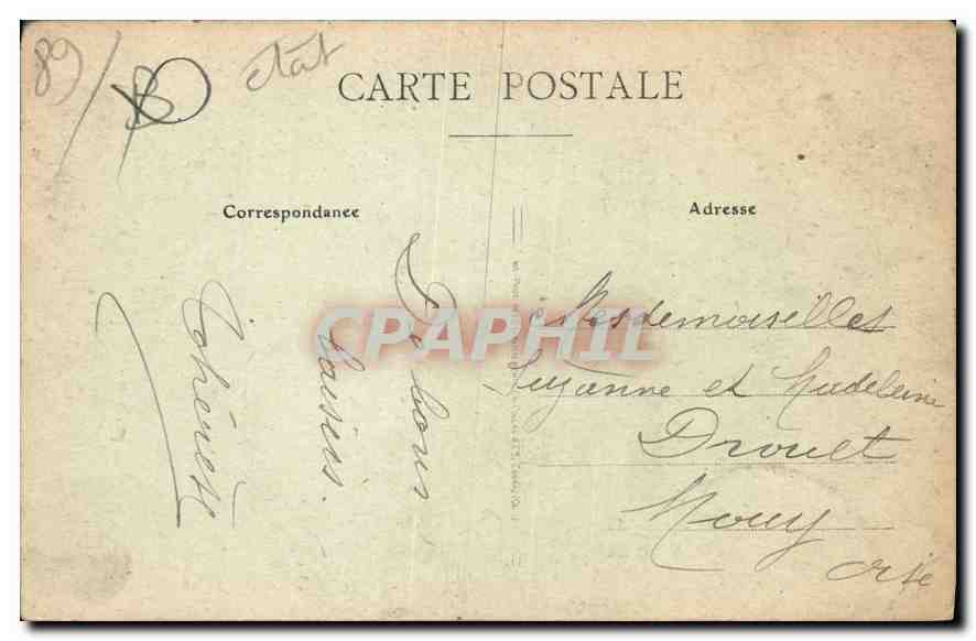 Villeneuve-sur-Yonne — Vue générale prise du Clocher — Verso