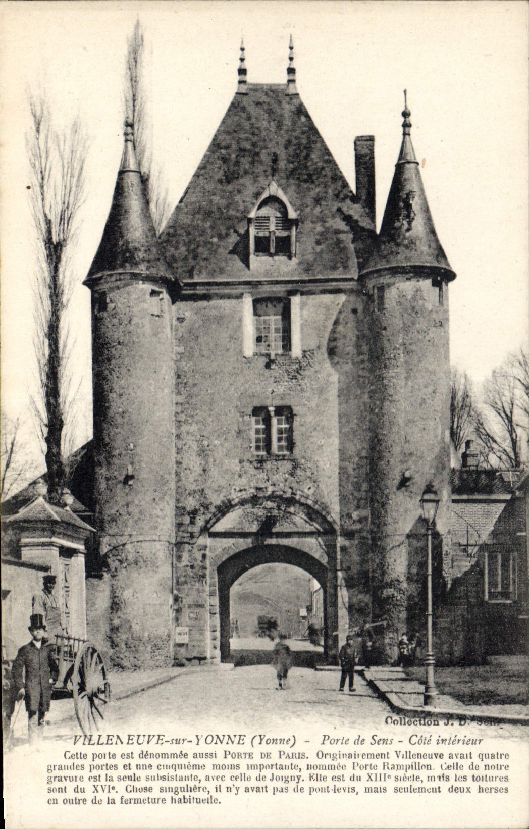 Villeneuve-sur-Yonne - Porte de Sens - Côté intérieur — Collection J. D. Senn