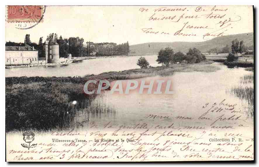 Villeneuve-lès-Yonne — La Rivière et le Quai — Éditeur non identifié, n° de série non visible