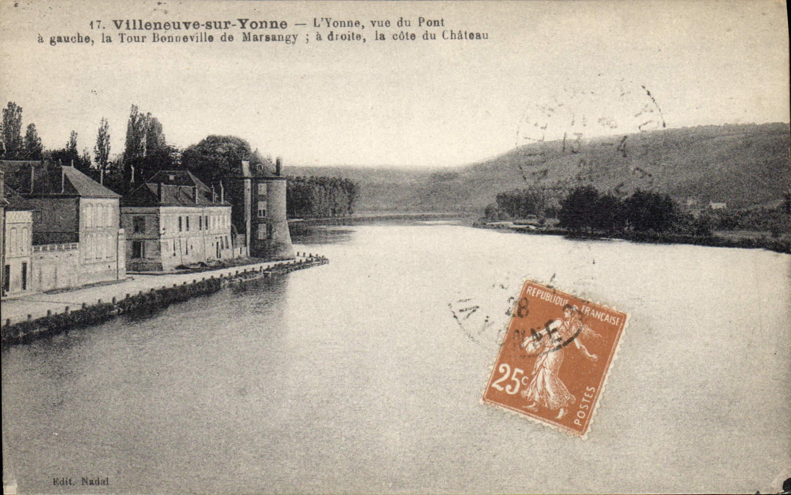 Villeneuve-sur-Yonne — Vue du Pont — Edit. Nadal n°47