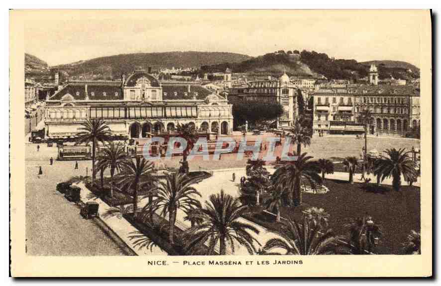 CPA Nice Place Massena et les Jardins 