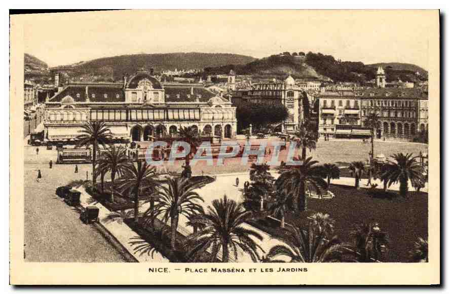 CPA Nice Place Massena et les Jardins 