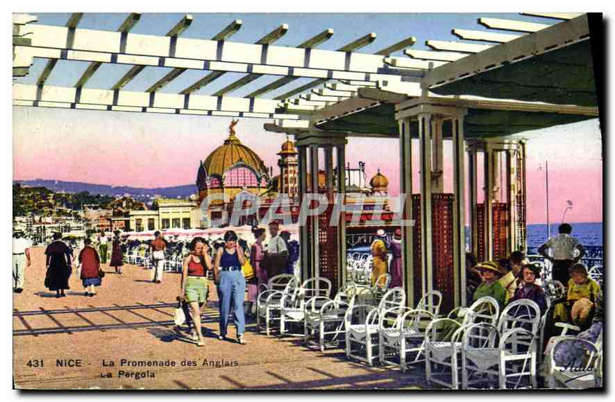CPA Nice La Promenade des Anglais la Pergola 