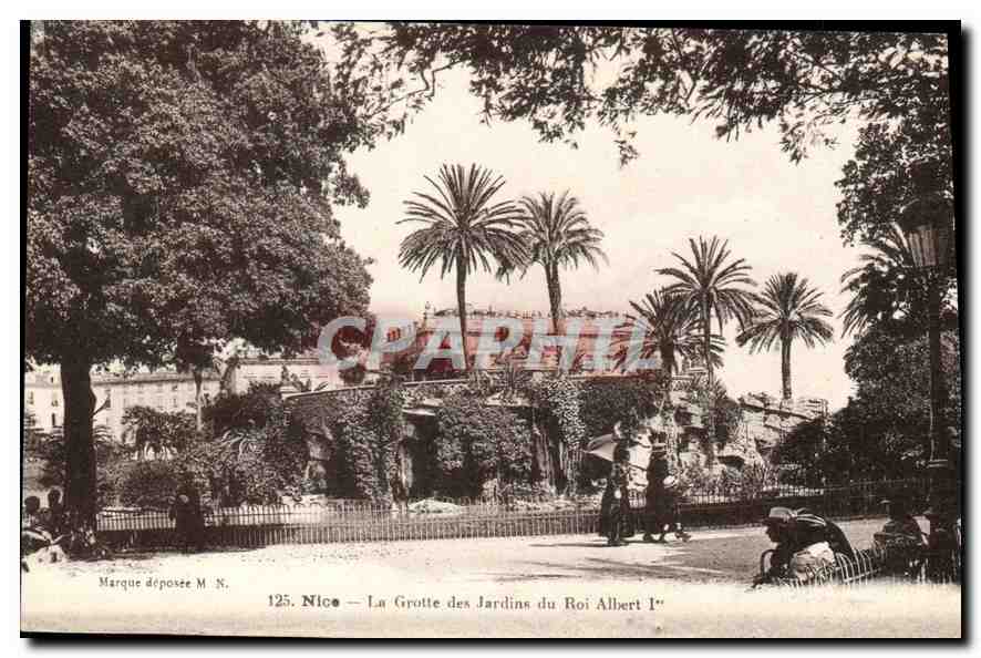 CPA Nice La Grotte des jardins du Roi Albert I 