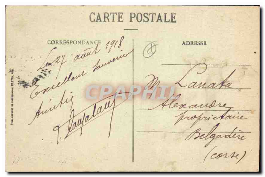CPA Monte Carlo Le Casino et les Jardins  — Rückseite