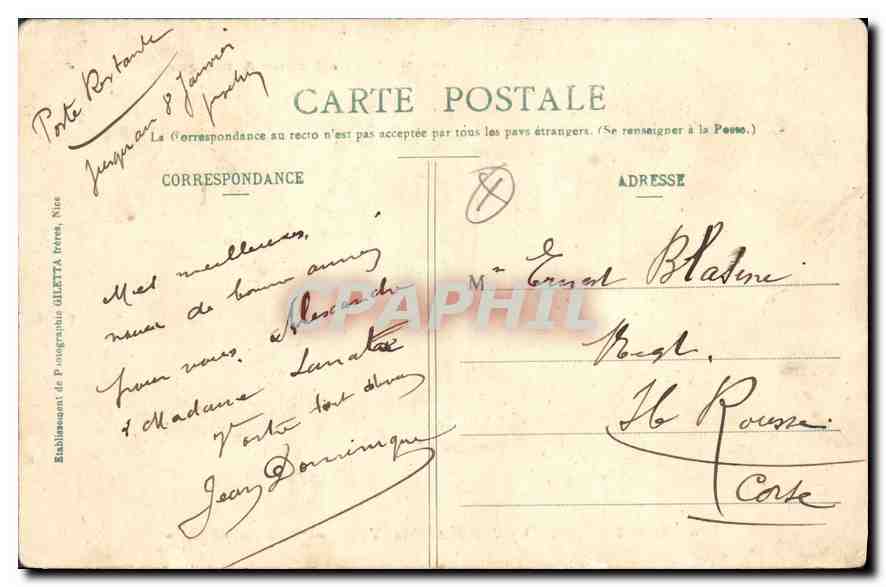 CPA Monte Carlo Vue generale Yacht Princesse Alice Bateau — Rückseite