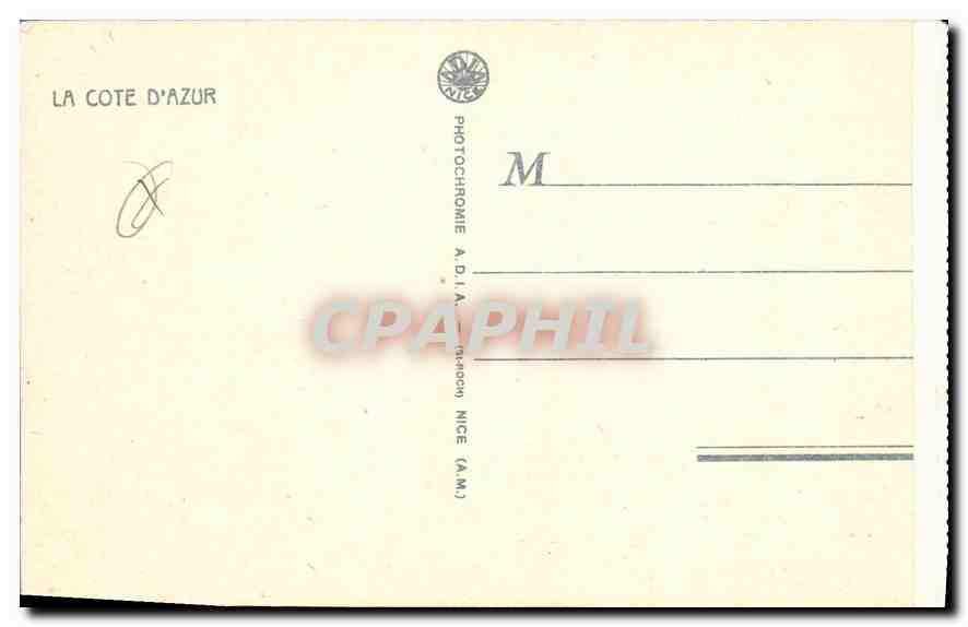 CPA La Turbie A M Vue generale sur Monaco et Monte Carlo  — Verso