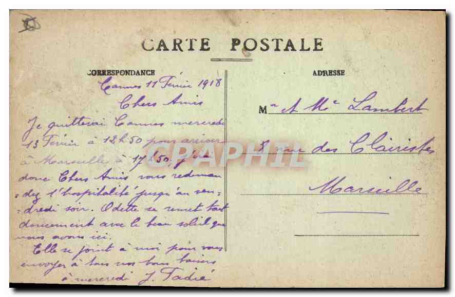 CPA Cannes Vue generale et les Iles  — Verso