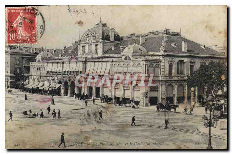 CPA Nice La Place Massena et le Casino Municipal 