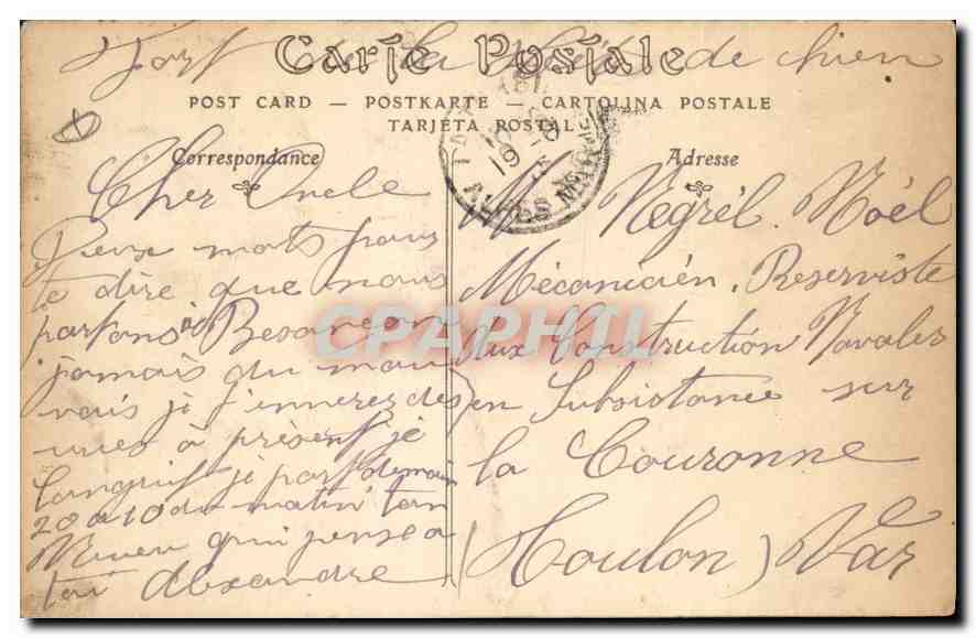 CPA La Turbie Vue generale cote ouest  — Rückseite
