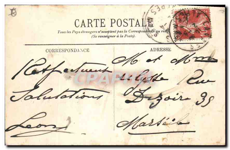 CANNES — La Croisette — LL. — n° 908 — Verso