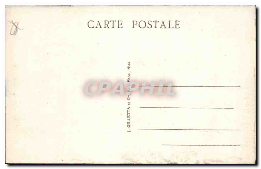 CPA Cannes Vue prise de la Californie  — Rückseite
