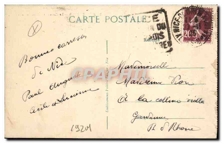 Monte-Carlo — Das Casino und das Hotel de Paris — FL. — n°30 — Rückseite