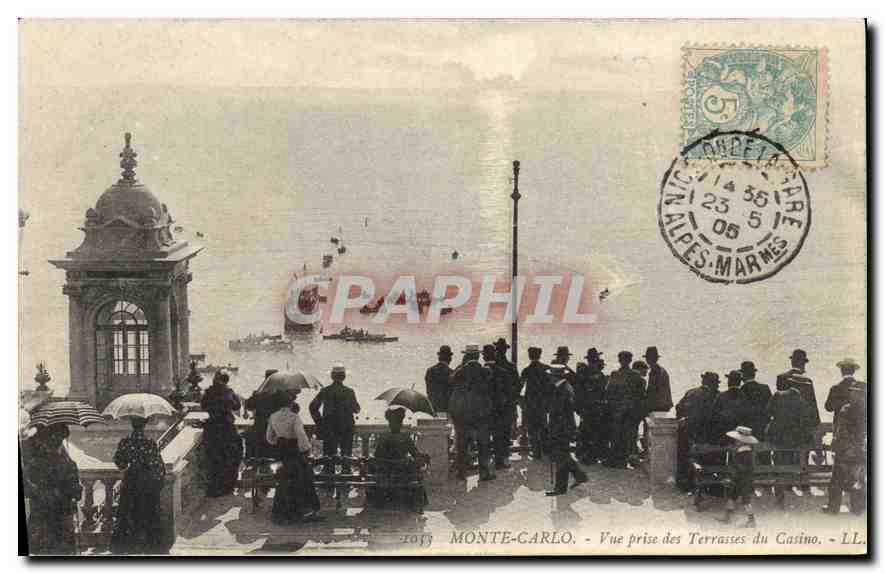 Monte-Carlo - Vue prise des Terrasses du Casino - LL