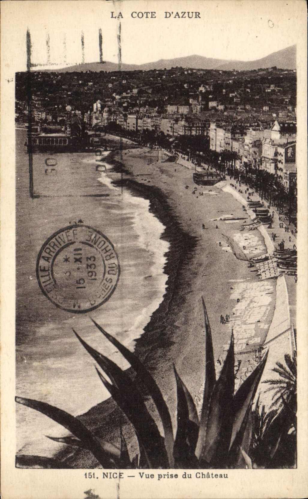 CPA Cote d'Azur Nice Vue prise du Chateau 