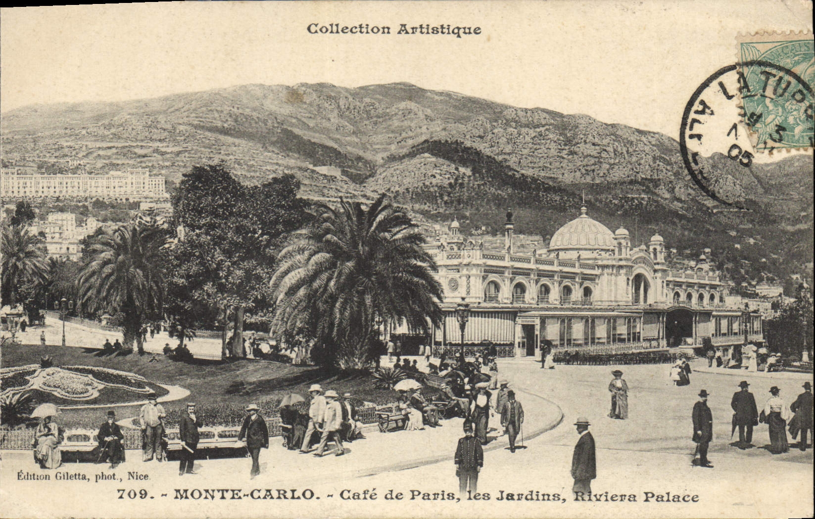 CPA Monte Carlo Cafe de Paris les Jardins Riviera Palace 