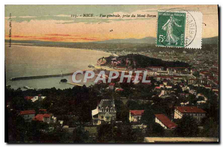 CPA Nice Vue generale prise du Mont Boron 