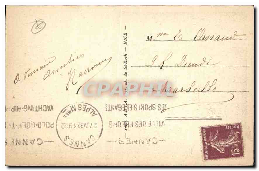 CANNES — Les Pins maritimes à l'île Sainte-Marguerite (Étude artistique). — Reverso