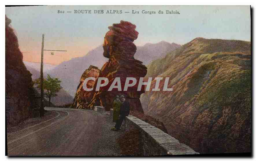 CPA Route des Alpes Les Gorges du Daluis 